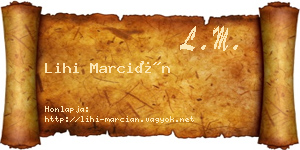 Lihi Marcián névjegykártya